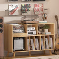 LELELINKY Large Record Player Stand, 48‘’Turntable Stand with Storage, Vinyl Record Holder with Display Area, Record Player Table Holds Up to 450 Albums, Record Stand for Music Room Living Room